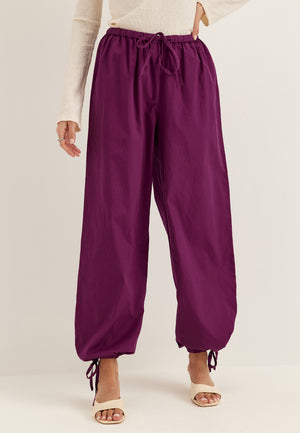 Tie Detail Cotton Trousers