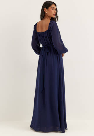 Multi Way Chiffon Maxi Dress Blue