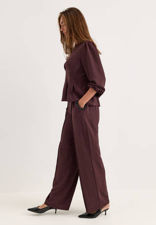 Crepe Front Seam Trousers