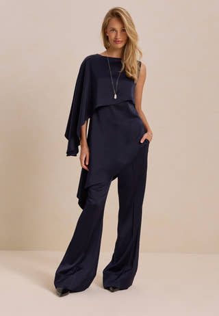 Flared Satin Trousers