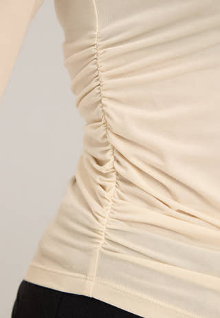 Asymmetric Long Sleeve Top White