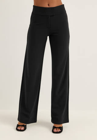 Soft Suit Wide Trousers Black