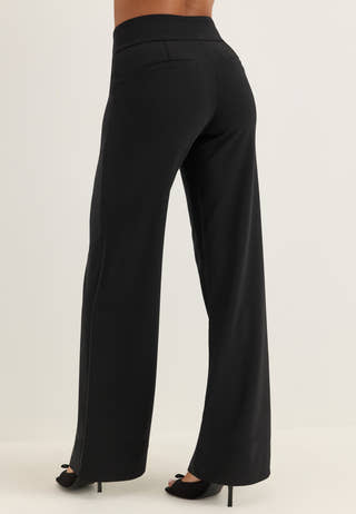 Soft Suit Wide Trousers Black