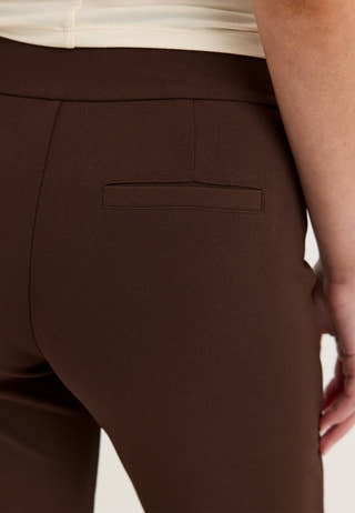 Soft Suit Flared Trousers Brown