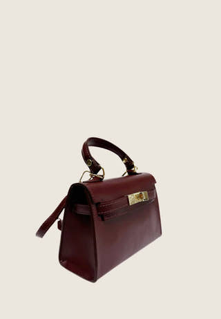 Trento Leather Handbag Red