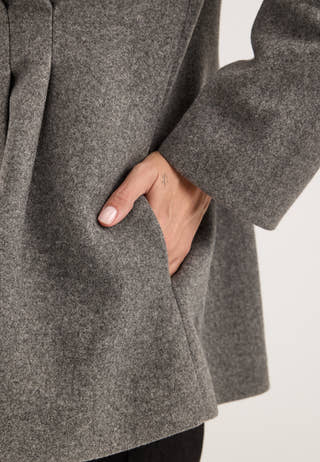 Shaped Short Coat Grey