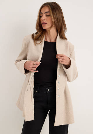 Shaped Short Coat White