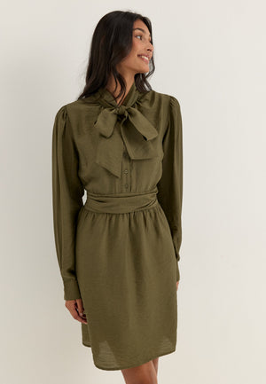 Tie Detail Dress Green