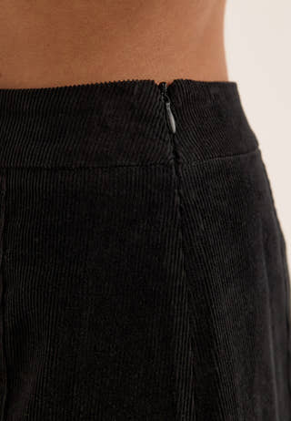 Corduroy Mini Skirt Black