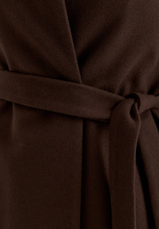 Belted Long Coat Brown