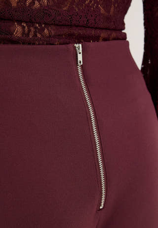 High Wide Soft Trousers Red