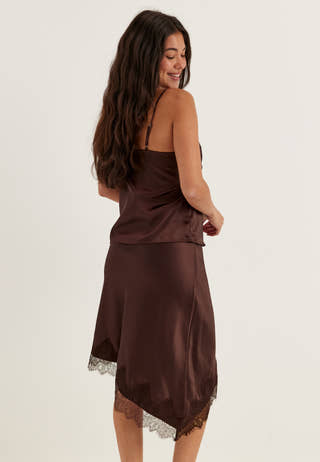 Onlfaraya Satin Lace Skirt