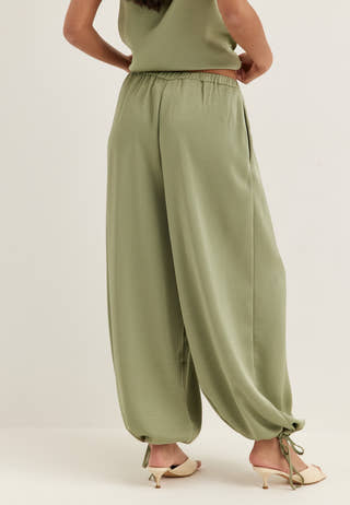 Objchilli Super Wide Pants Green