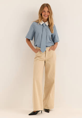 Vilinna 2/4 SHIRT W. TIE SHIRT Striped