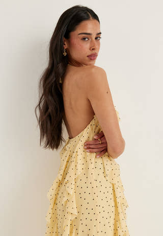 Yasfinillo Halterneck Long Dress