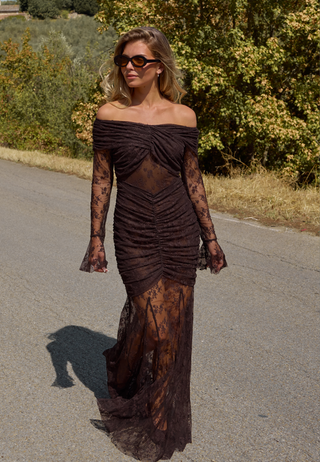 Off Shoulder Lace Gown