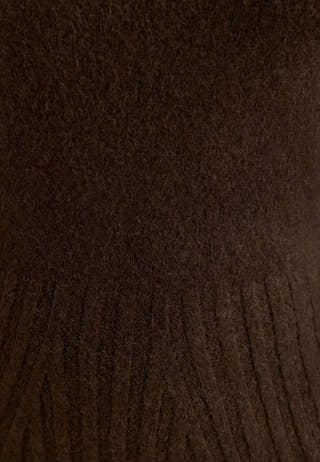 Knitted Short Dress Brown