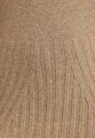 Knitted Short Dress Beige