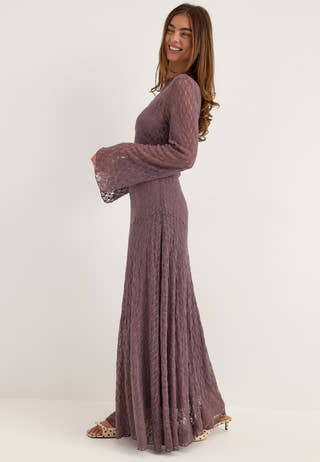 Lace Ankle Dress Purple