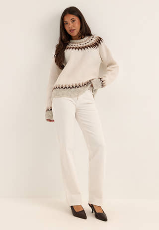 Faire Isle Knitted Sweater Patterned