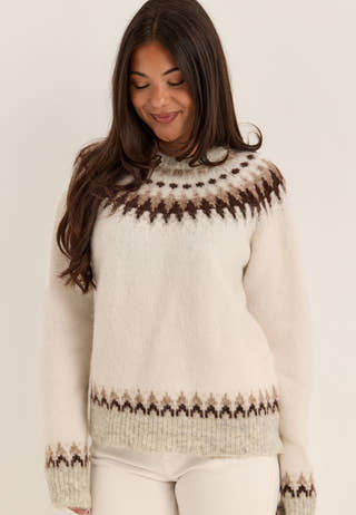 Faire Isle Knitted Sweater Patterned