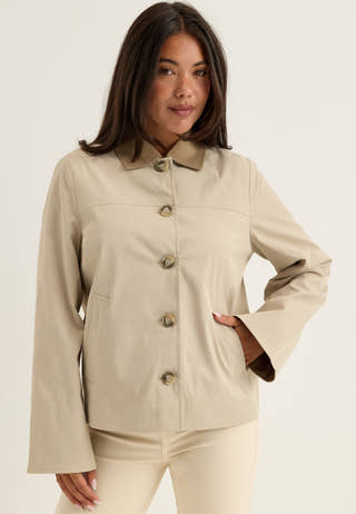 Vmchelseapoppy Short Jacket Noos Beige