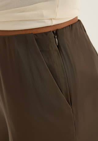 Yaspella Hw Wide Pants Brown
