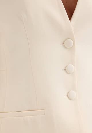 Shaped Blazer White