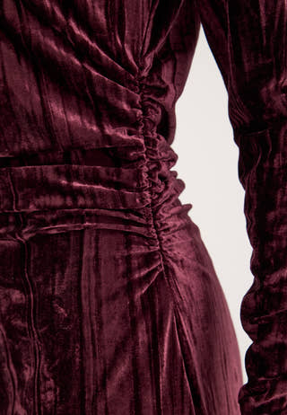 Velvet Maxi Dress Red