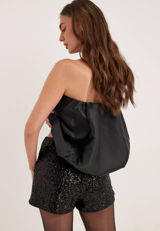Sequins Skorts Black