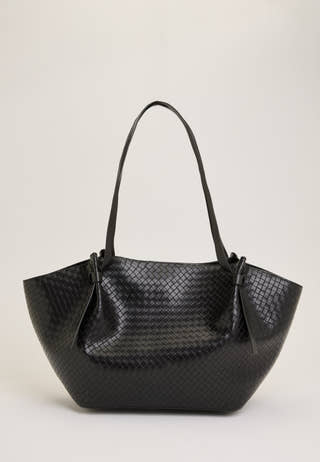 Braided Tote Bag Black