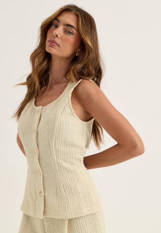 Pcamandia Sl Vest Beige