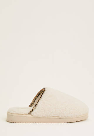 Teddy Slipper White