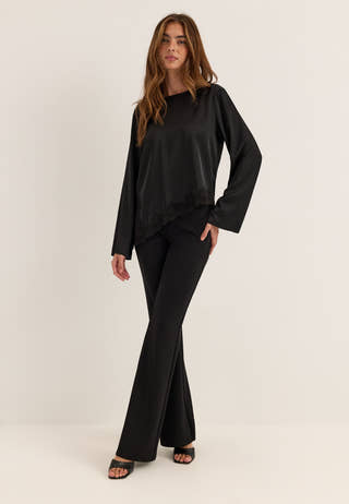 Vionara Lace L/S BLOUSE BLOUSE Black