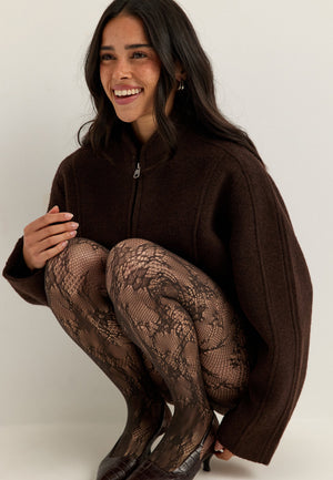 Vmmonroe Lace Tights Brown