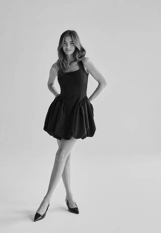 Remake Bubble-Hem Short Dress