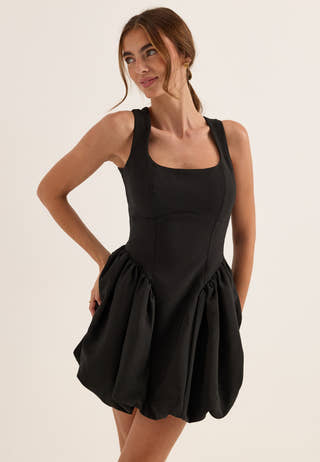 Remake Bubble-Hem Short Dress
