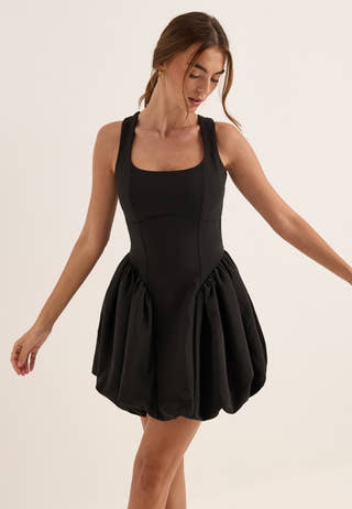 Remake Bubble-Hem Short Dress
