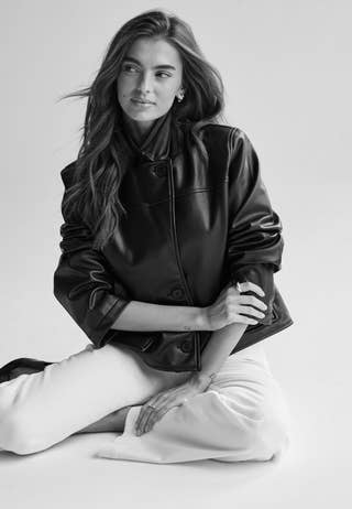 Remake Short PU Jacket