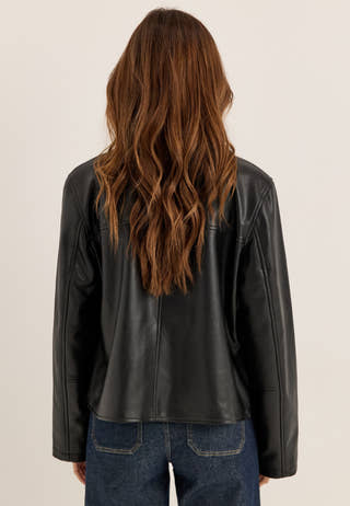 Remake Short PU Jacket