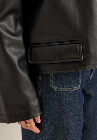Remake Short PU Jacket
