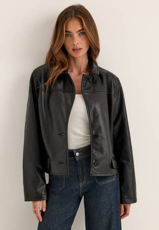 Remake Short PU Jacket