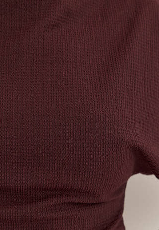 Funnel Neck Top Red
