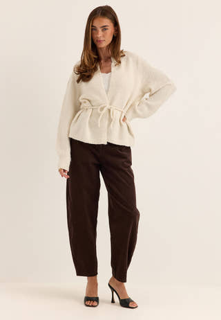 Vmberry Ls O-neck Tie Cardigan Red