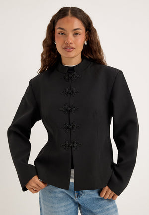 Agraffe Short Blazer Black