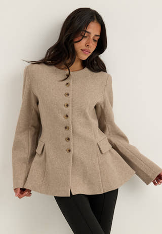 Vizikka L/S WAIST JACKET WAIST Beige