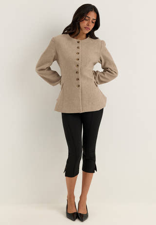 Vizikka L/S WAIST JACKET WAIST Beige