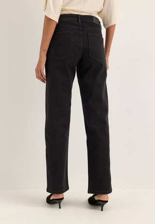 Slim Straight Jeans Black