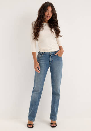 Slim Straight Jeans Blue