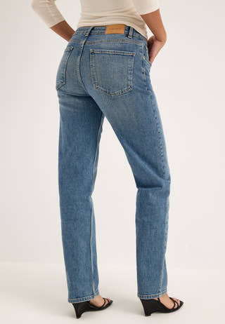 Slim Straight Jeans Blue
